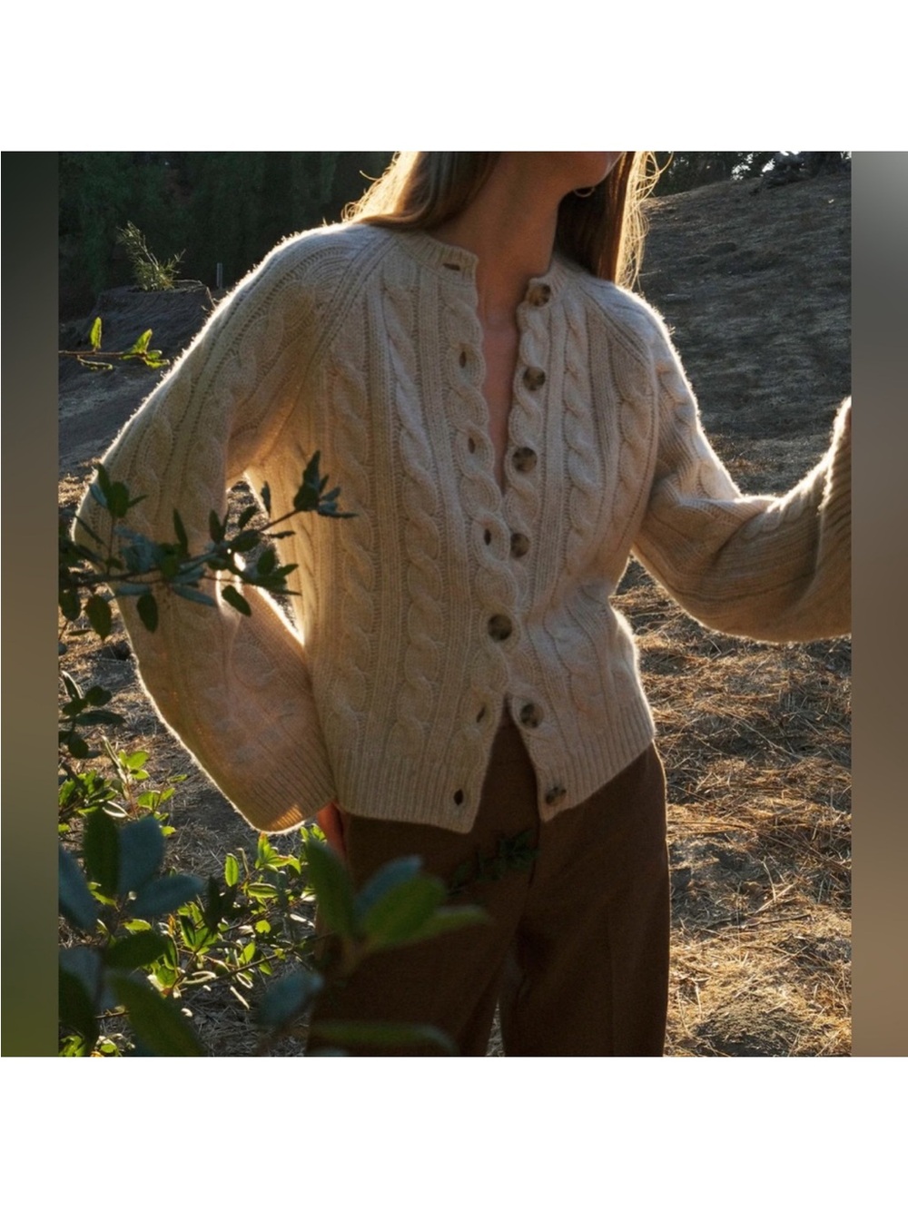 Doen Virginie Cashmere Cable-Knit Cardigan